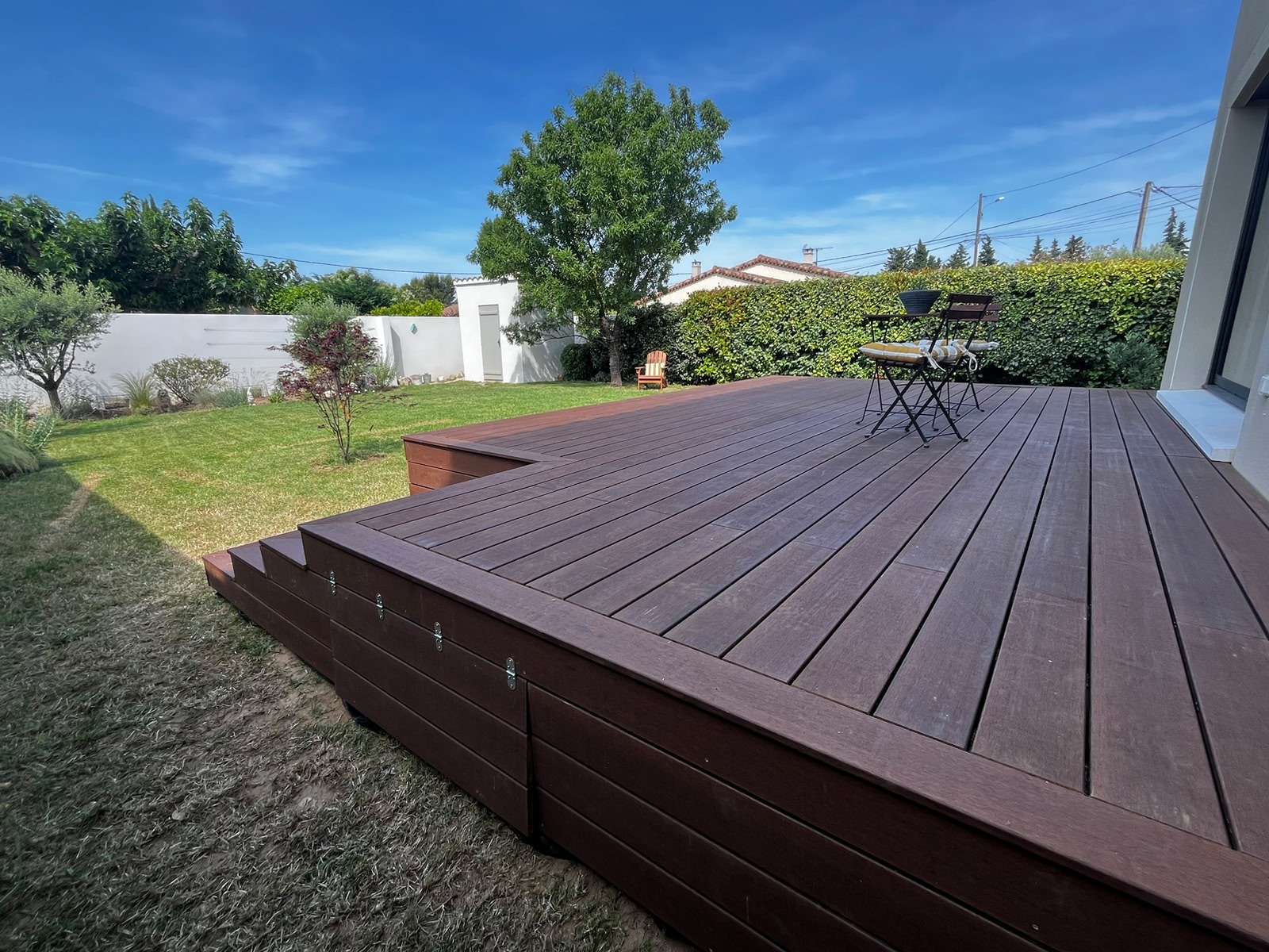 terrasse en bambou ambre Robion